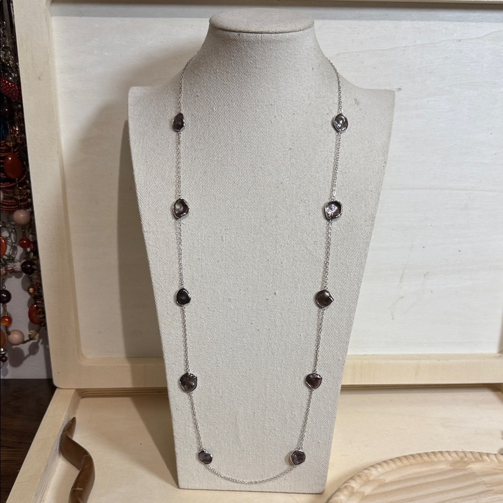 C408 Honora Silver Necklace with coin pearls